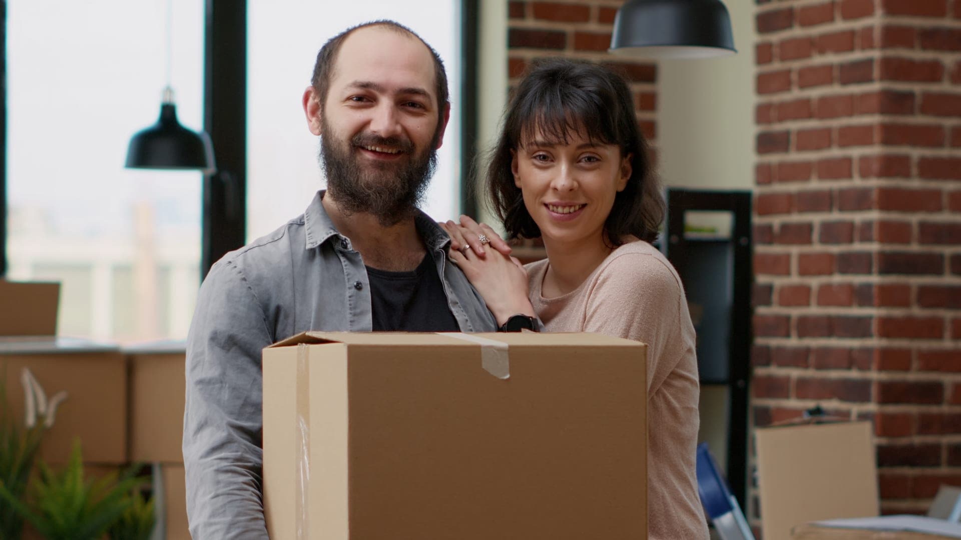 Couple buying house with realtor