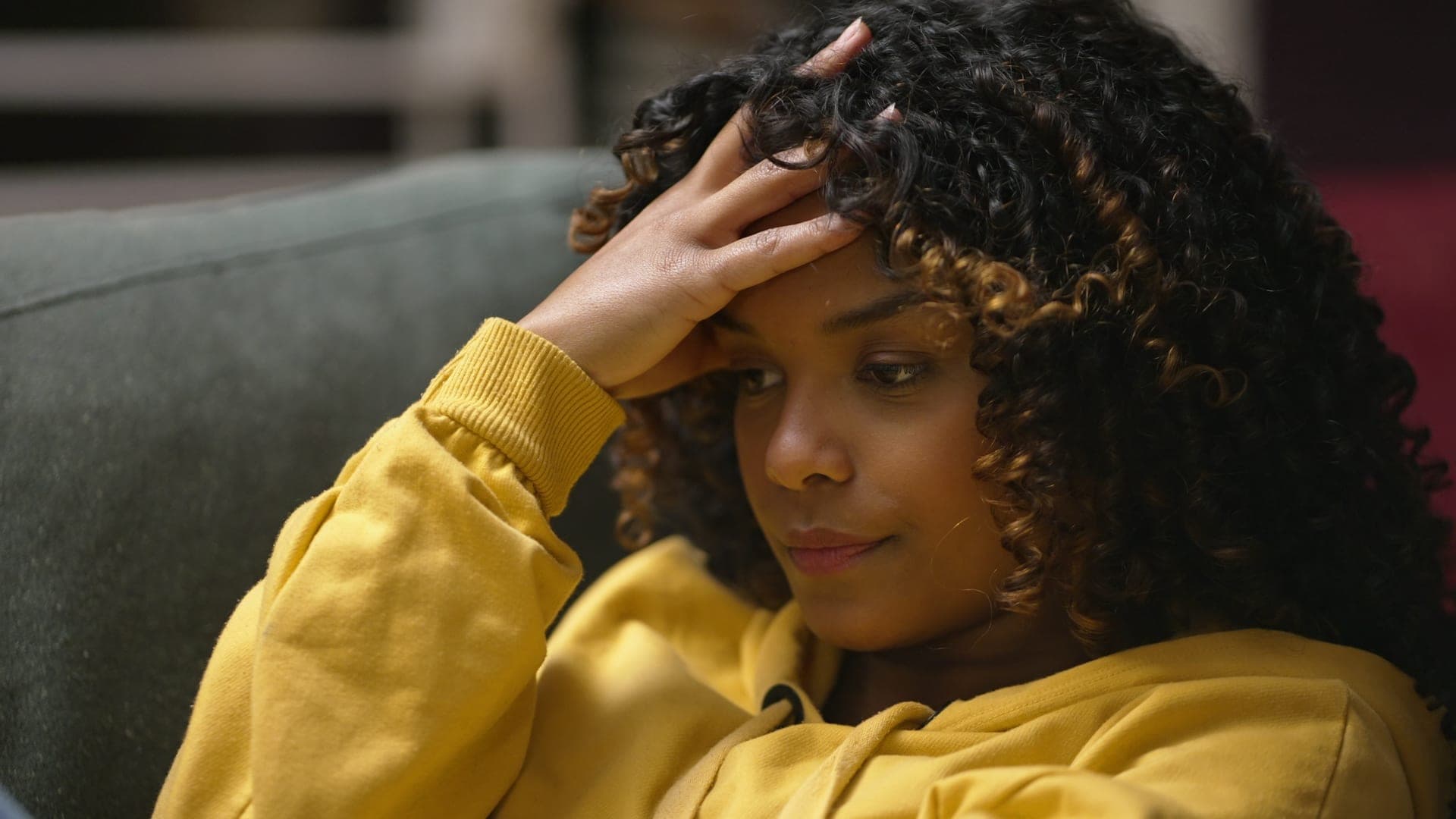 Woman experiencing financial anxiety